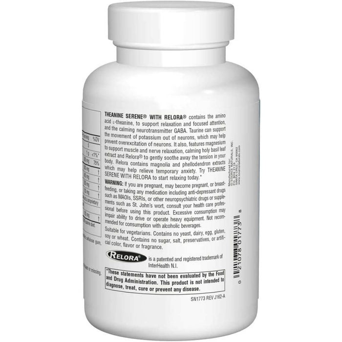 Source Naturals Theanine Serene with Relora 120 Tablets - Brain & Memory at MySupplementShop by Source Naturals