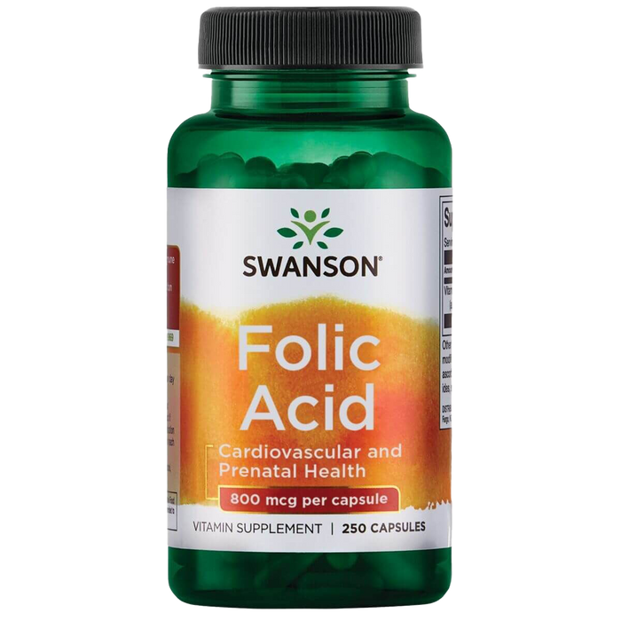 Swanson Folic Acid 800 mcg 250 Capsules