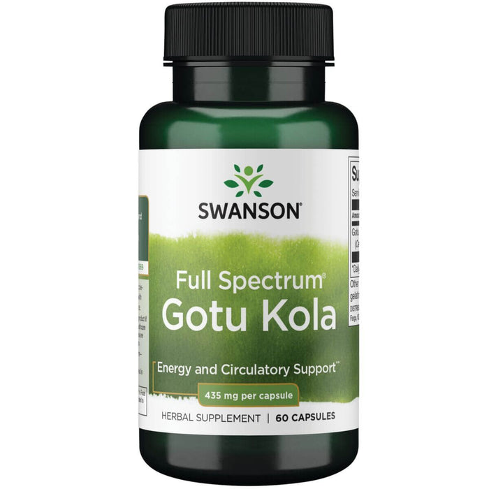 Swanson Full Spectrum Gotu Kola 435 mg 60 Capsules - Health and Wellbeing at MySupplementShop by Swanson