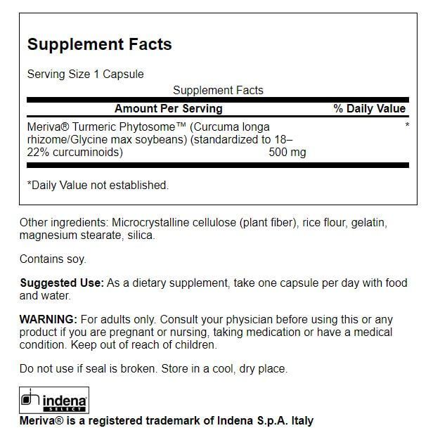 Swanson Turmeric Phytosome with Meriva 500 mg 60 Capsules - Joint Support at MySupplementShop by Swanson