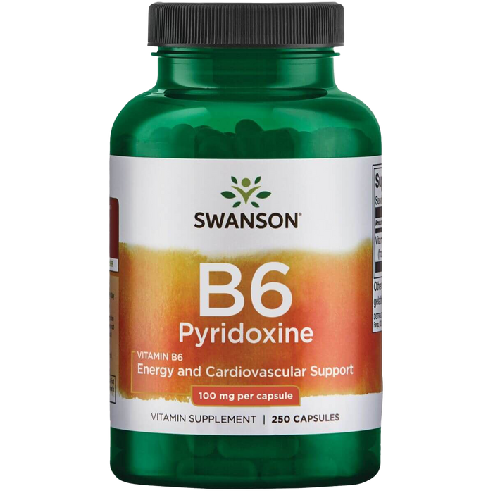 Swanson Vitamin B-6 Pyridoxine 100 mg 250 Capsules