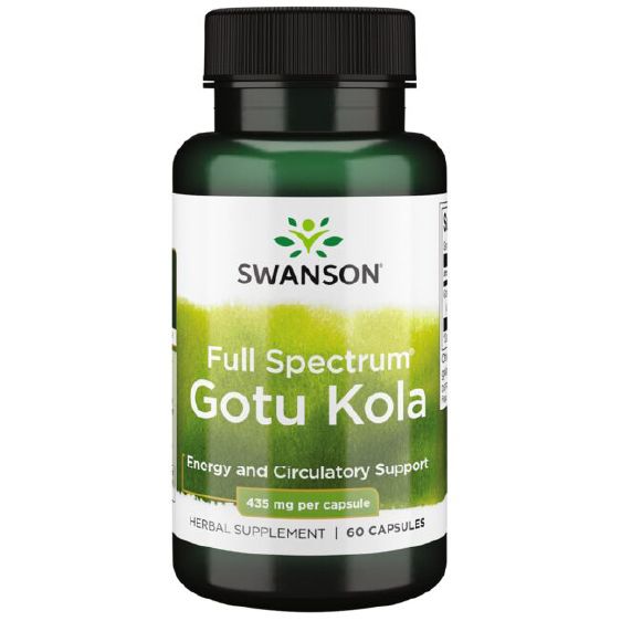 Swanson Full Spectrum Gotu Kola 435 mg 60 Capsules - Health and Wellbeing at MySupplementShop by Swanson