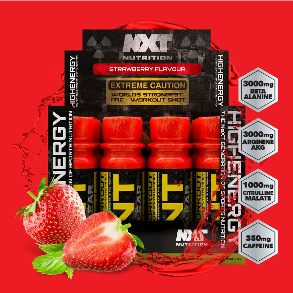 NXT Nutrition TNT Nuclear Shots 12 x 60ml - Pre-Workout Shot at MySupplementShop by Nxt Nutrition