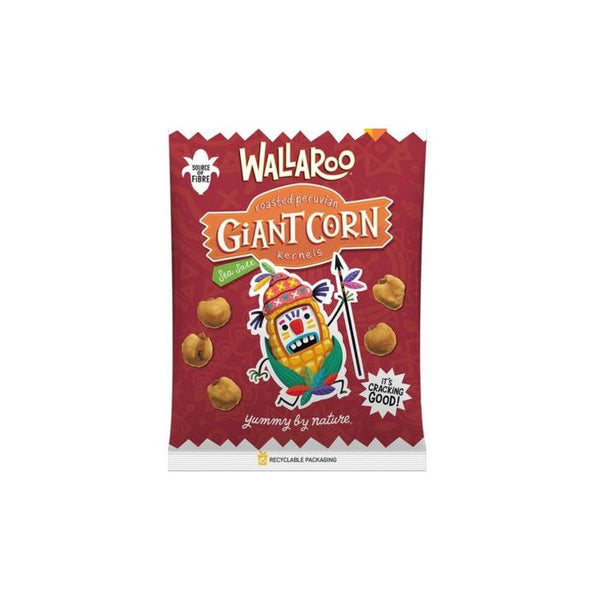 Wallaroo Roasted Peruvian Giant Corn Kernels 10 x 30g - Sea Salt - Nuts & Seeds at MySupplementShop by WALLAROO