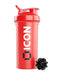 ICON Nutrition Classic Protein Shaker Bottle 600ml Protein Shaker - Full Red - Sports Nutrition at MySupplementShop by ICON Nutrition