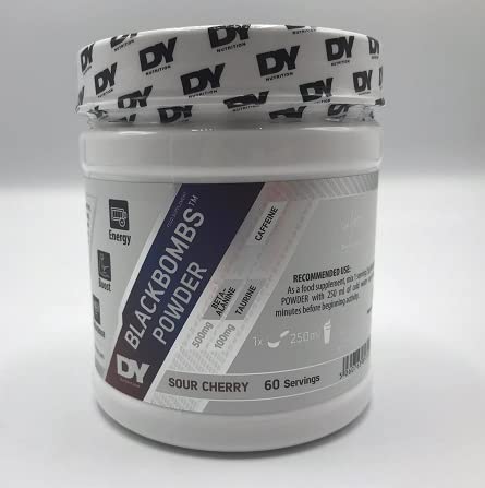 Dorian Yates Black Bombs Powder, Sour Cherry - 300 grams - Pre & Post Workout at MySupplementShop by Dorian Yates