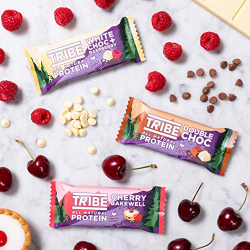 TRIBE Natural Plant Protein Bar - Cherry Bakewell - Vegan Gluten & Dairy Free (16 x 46g) - Health Foods at MySupplementShop by TRIBE