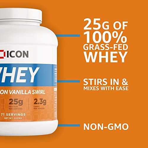 ICON Nutrition Whey Protein Powder 2.27kg 71 Servings - Cinnamon Vanilla Swirl - Sports Nutrition at MySupplementShop by ICON Nutrition