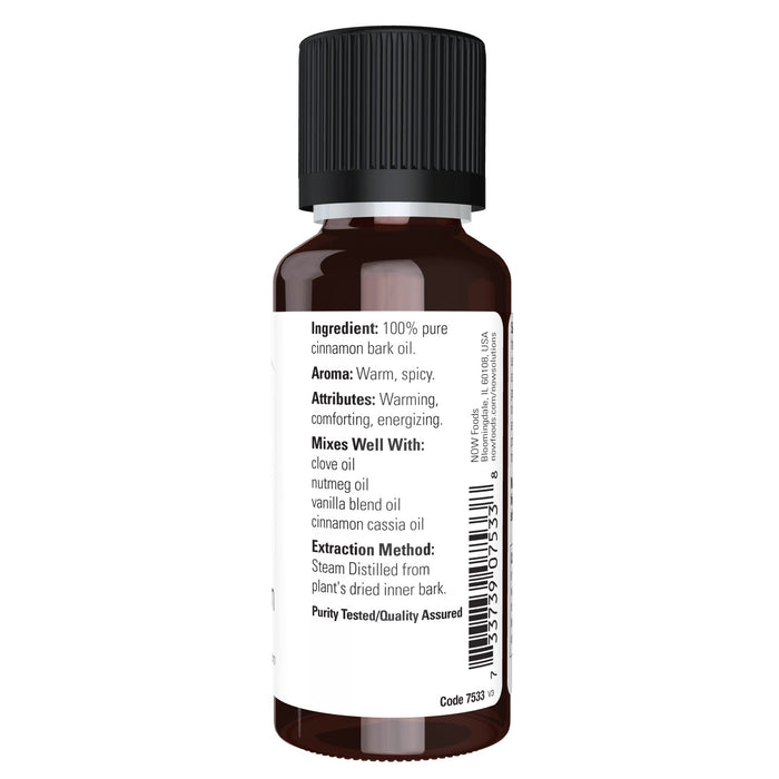 NOW Foods Essential Oil, Cinnamon Bark Oil - 30 ml. - Health and Wellbeing at MySupplementShop by NOW Foods