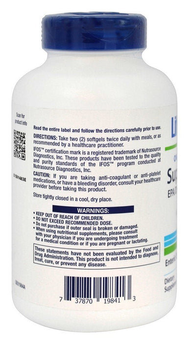 Life Extension Super Omega-3 EPA/DHA with Sesame Lignans & Olive Extract - 120 enteric coated softgels - Omega-3 at MySupplementShop by Life Extension