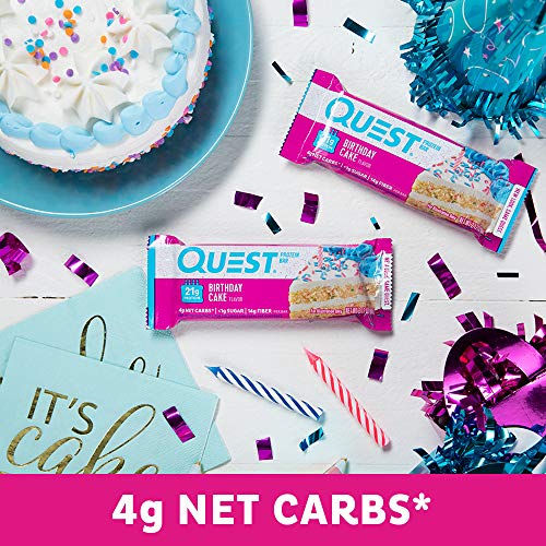 Quest Birthday Cake Flavour Protein Bar (12 x 60g) 720g - Protein Bars at MySupplementShop by Quest