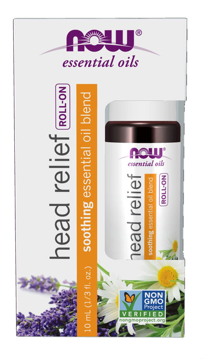 NOW Foods Essential Oil, Head Relief Blend Roll-On - 10 ml. - Health and Wellbeing at MySupplementShop by NOW Foods