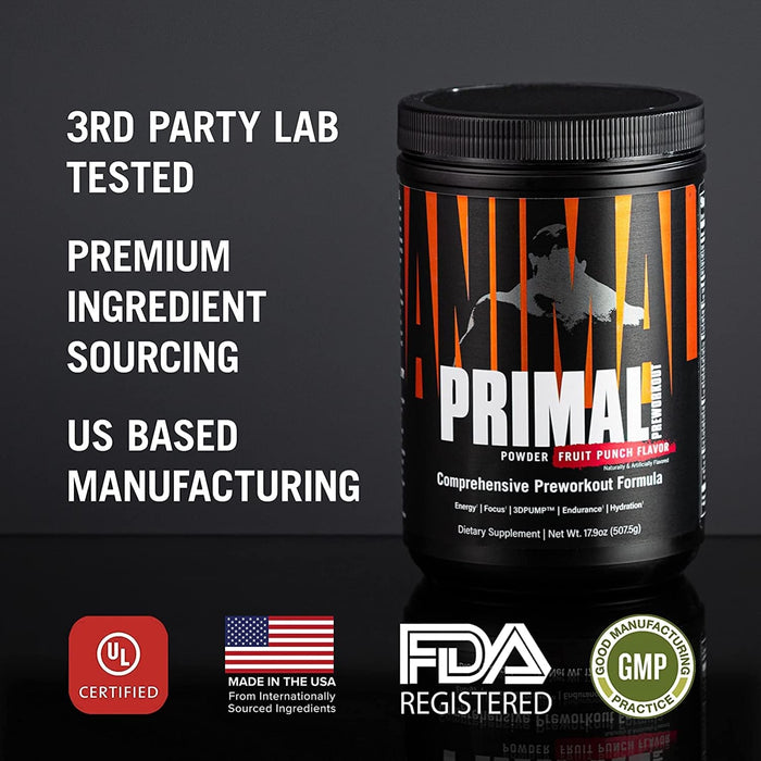 Animal Primal Preworkout Powder, Fruit Punch - 507g - Pre Workout at MySupplementShop by Universal Nutrition