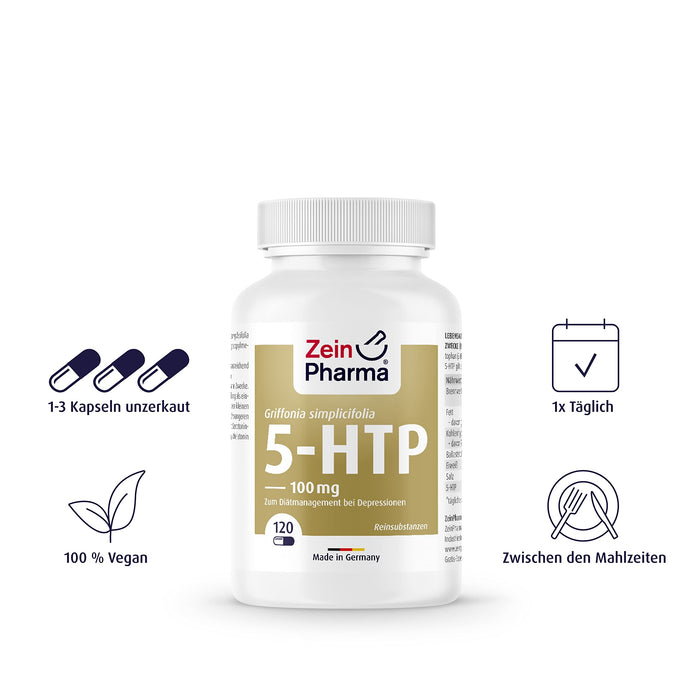 Zein Pharma Griffonia 5-HTP, 100mg - 120 caps - Combination Multivitamins & Minerals at MySupplementShop by Zein Pharma