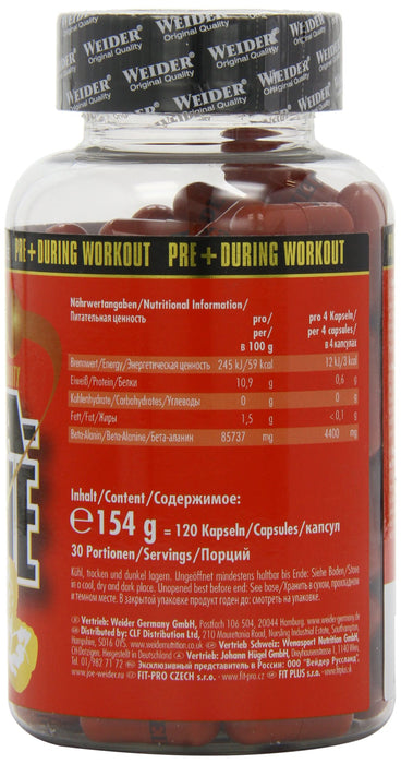 Weider Beta-Alanine - 120 caps - Amino Acids and BCAAs at MySupplementShop by Weider