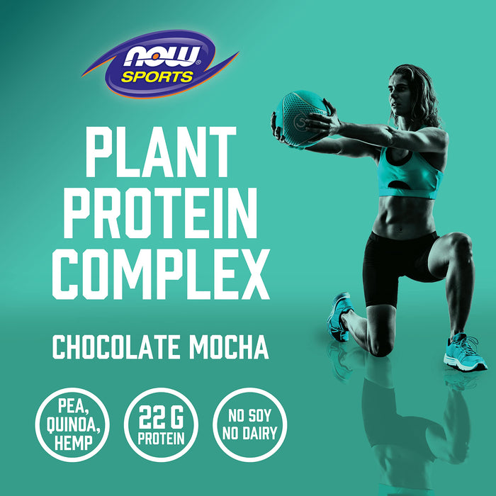 NOW Foods Plant Protein Complex, Chocolate Mocha - 907g - Protein at MySupplementShop by NOW Foods