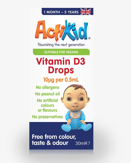 ActiKid Vitamin D3 Drops 10mcg  5 ml. - Vitamins & Minerals at MySupplementShop by ActiKid