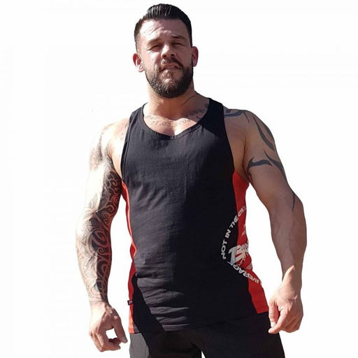 Brachial Tank Top Squat - Black/Red - Small - Tank Top at MySupplementShop by Brachial The Lifestyle Company