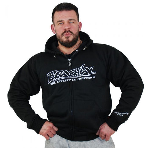 Brachial Zip Hoodie Gain - Black - Small - Hoodie at MySupplementShop by Brachial The Lifestyle Company