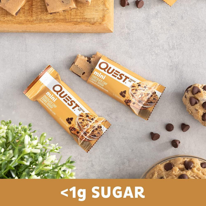 Quest Nutrition Mini Protein Bar 8x32g Chocolate Chip Cookie Dough - Health Foods at MySupplementShop by Quest Nutrition