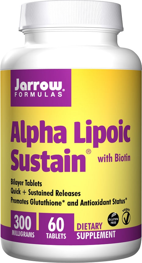 Jarrow Formulas Alpha Lipoic Sustain, 300mg with Biotin - 60 tabs - Health and Wellbeing at MySupplementShop by Jarrow Formulas