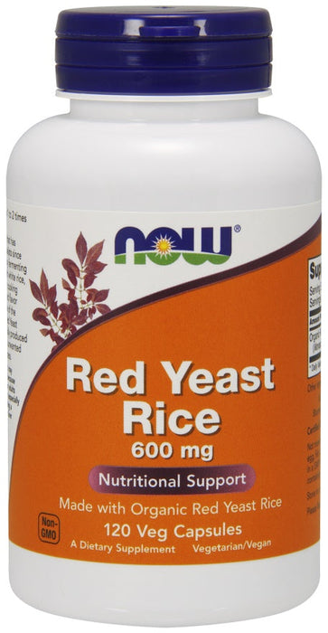 NOW Foods Red Yeast Rice, 600mg - 120 vcaps - Health and Wellbeing at MySupplementShop by NOW Foods