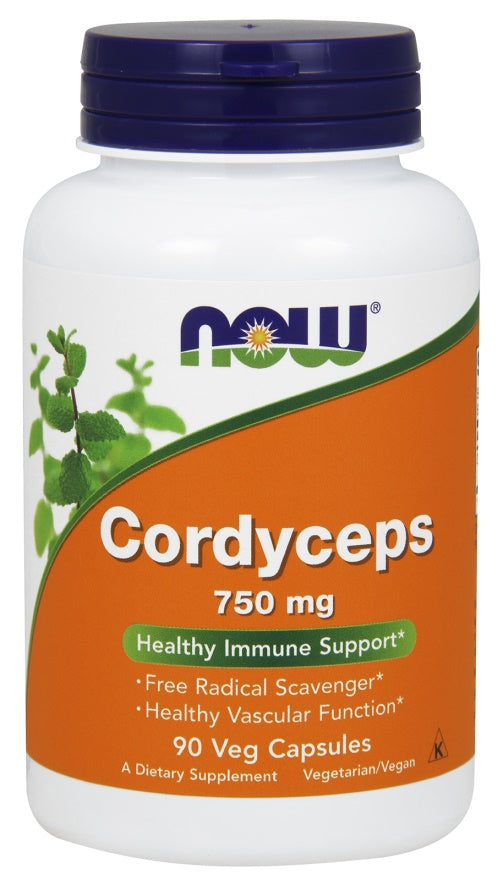 NOW Foods Cordyceps, 750mg - 90 vcaps - Health and Wellbeing at MySupplementShop by NOW Foods