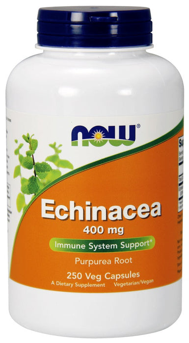 NOW Foods Echinacea, 400mg - 250 vcaps - Health and Wellbeing at MySupplementShop by NOW Foods