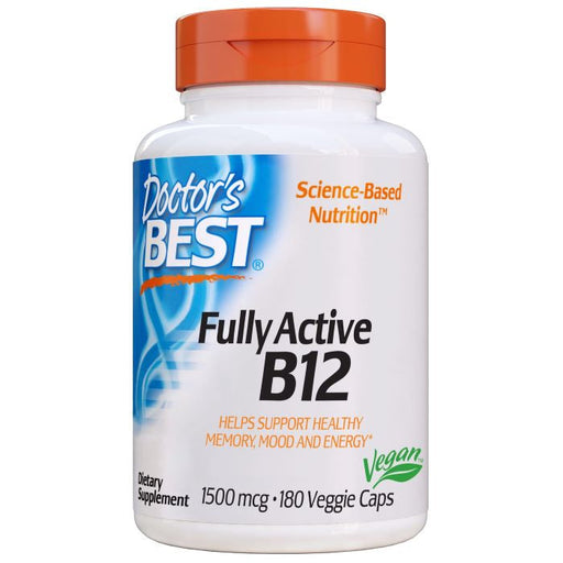 Doctor's Best Fully Active B12, 1500mcg - 180 vcaps - Vitamins & Minerals at MySupplementShop by Doctor's Best