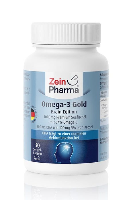 Zein Pharma Omega-3 Gold - Brain Edition, 1000mg - 30 caps - Combination Multivitamins & Minerals at MySupplementShop by Zein Pharma