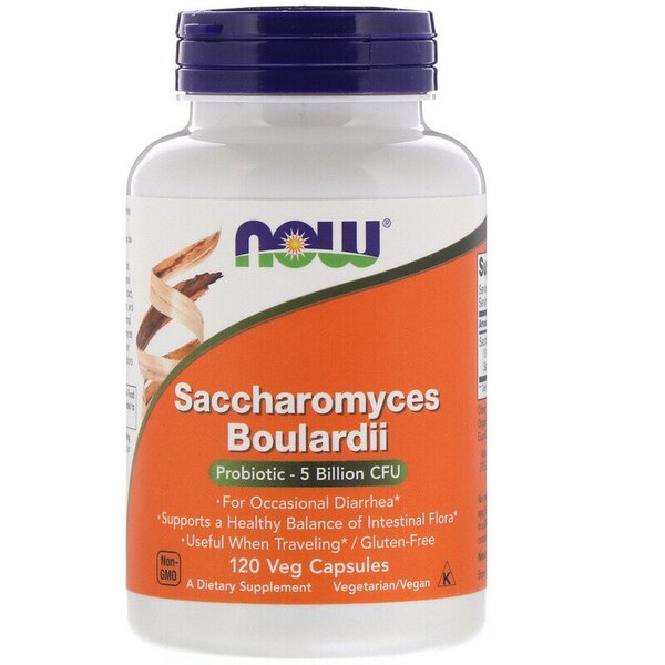 NOW Foods Saccharomyces Boulardii - 120 vcaps - Health and Wellbeing at MySupplementShop by NOW Foods