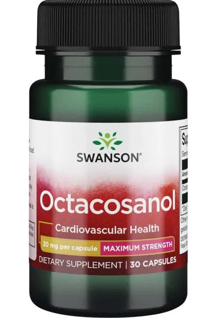 Swanson Octacosanol, Maximum-Strength 20mg - 30 caps - Health and Wellbeing at MySupplementShop by Swanson