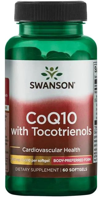 Swanson CoQ10, 200 mg (with 20mg Tocotrienols) - 60 softgels - Sports Supplements at MySupplementShop by Swanson