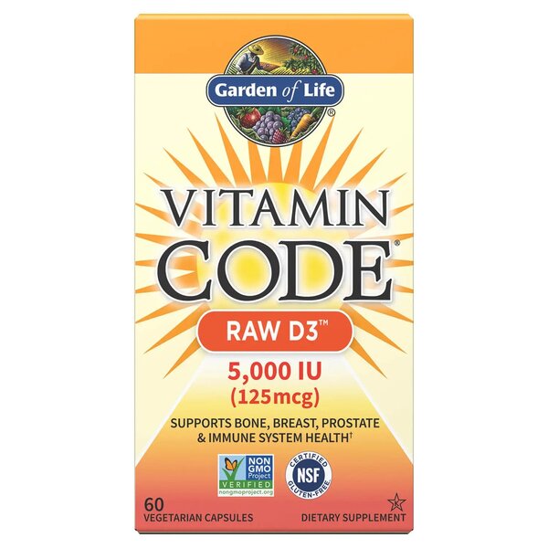 Garden of Life Vitamin Code Raw D3, 5000 IU - 60 vcaps - Vitamins & Minerals at MySupplementShop by Garden of Life