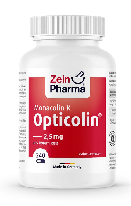 Zein Pharma Monacolin K Opticolin - 240 vcaps - Health and Wellbeing at MySupplementShop by Zein Pharma