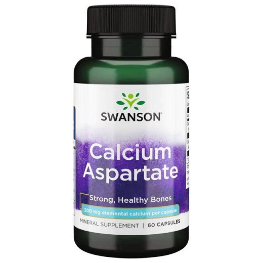 Swanson Calcium Aspartate, 200mg Elemental Calcium - 60 caps - Vitamins & Minerals at MySupplementShop by Swanson