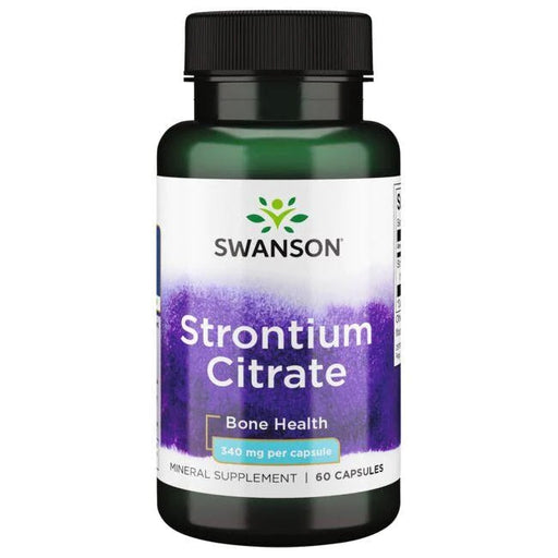 Swanson Strontium Citrate, 340mg - 60 caps - Health and Wellbeing at MySupplementShop by Swanson