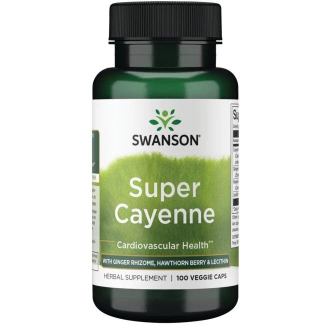 Swanson Super Cayenne - 100 vcaps - Health and Wellbeing at MySupplementShop by Swanson