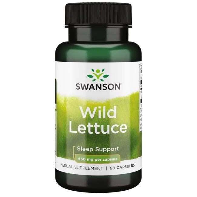 Swanson Wild Lettuce, 450mg - 60 caps - Health and Wellbeing at MySupplementShop by Swanson